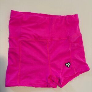 Heartbreak Women's Triple Pocket 2" Running Shorts - hot pink XS